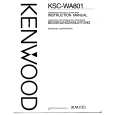 Cover page of KENWOOD KSC-WA801 Owner's Manual