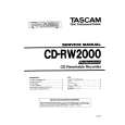 Cover page of TEAC CD-RW2000 TASCAM Service Manual
