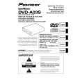 Cover page of PIONEER DVD-A03S Owner's Manual