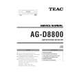 Cover page of TEAC AG-D8800 Service Manual