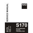 Cover page of NAD S170 Service Manual