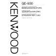 Cover page of KENWOOD GE-930 Owner's Manual