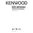 Cover page of KENWOOD KDC-MP5036U Owner's Manual