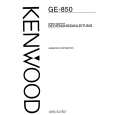 Cover page of KENWOOD GE-850 Owner's Manual