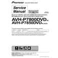 Cover page of PIONEER AVH-P7800DVD/RE Service Manual