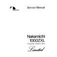 Cover page of NAKAMICHI 1000ZXL Limited Service Manual