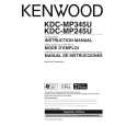 Cover page of KENWOOD KDC-MP245U Owner's Manual