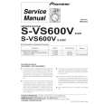 Cover page of PIONEER S-VS600V/XJI/E Service Manual