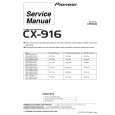 Cover page of PIONEER CX916 Service Manual