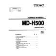 Cover page of TEAC MD-H500 Service Manual
