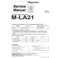 Cover page of PIONEER M-LA21[]- Service Manual
