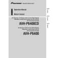 Cover page of PIONEER AVH-P6400 Owner's Manual