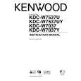 Cover page of KENWOOD KDC-W7037 Owner's Manual