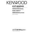 Cover page of KENWOOD KVT-925DVD Owner's Manual