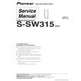 Cover page of PIONEER S-SW315/XCN Service Manual