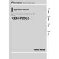 Cover page of PIONEER KEH-P2035/XM/ES Owner's Manual