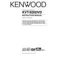 Cover page of KENWOOD KVT-920DVD Owner's Manual