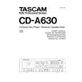 Cover page of TEAC CD-A630 Owner's Manual