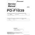 Cover page of PIONEER PD-F1039 Service Manual