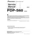 Cover page of PIONEER PDP-S60/XTW/E5 Service Manual