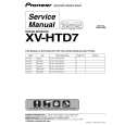 Cover page of PIONEER XV-HTD7/DDXJ/RA Service Manual