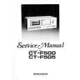 Cover page of PIONEER CT-F500 Service Manual