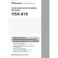Cover page of PIONEER VSX-816-K/KUXJ/CA Owner's Manual
