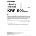 Cover page of PIONEER KRP-S03/SXTW/E5 Service Manual