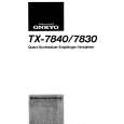Cover page of ONKYO TX7830 Owner's Manual