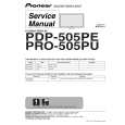 Cover page of PIONEER PDP-505PG/TLDPFR Service Manual