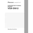 Cover page of PIONEER VSX-D912-K/KUXJICA Owner's Manual