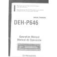 Cover page of PIONEER DEHP646 Owner's Manual