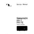 Cover page of NAKAMICHI PA7/E Service Manual