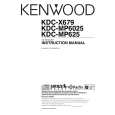 Cover page of KENWOOD KDC-X679 Owner's Manual