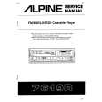 Cover page of ALPINE 7619R Service Manual
