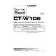 Cover page of PIONEER CT-W106 Service Manual