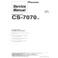 Cover page of PIONEER CS-7070/XE Service Manual