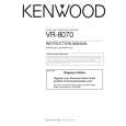 Cover page of KENWOOD VR8070 Owner's Manual