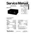 Cover page of TECHNICS RS-X77WR Service Manual