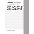 Cover page of PIONEER VSX-AX4AVI-G/FXJ Owner's Manual