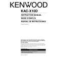 Cover page of KENWOOD KAC-X10D Owner's Manual