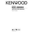 Cover page of KENWOOD KDC-X8006U Owner's Manual