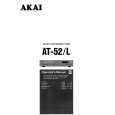 Cover page of AKAI AT-52 Owner's Manual