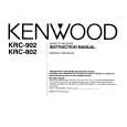 Cover page of KENWOOD KRC802 Owner's Manual