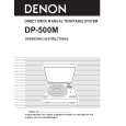 Cover page of DENON DP-500M Owner's Manual