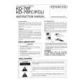 Cover page of KENWOOD KD-76F Owner's Manual