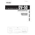 Cover page of TEAC DV50 Owner's Manual
