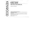 Cover page of KENWOOD KAC-644 Owner's Manual
