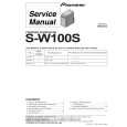 Cover page of PIONEER S-W100S/MLXMA/E Service Manual