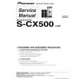 Cover page of PIONEER S-CX500/XJM/E Service Manual
